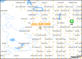 map of Jiuligāchha