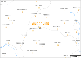 map of Jiupanling