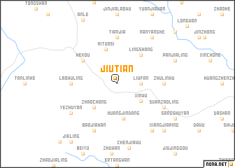 map of Jiutian