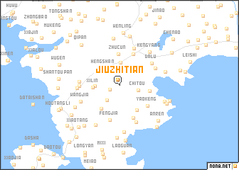 map of Jiuzhitian