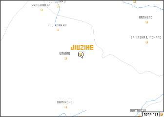 map of Jiuzihe