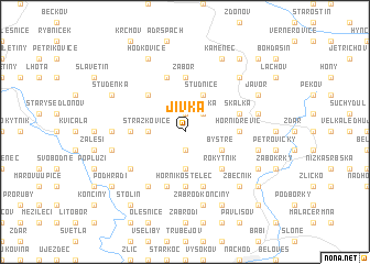 map of Jívka