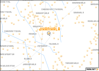 map of Jiwānīwāla