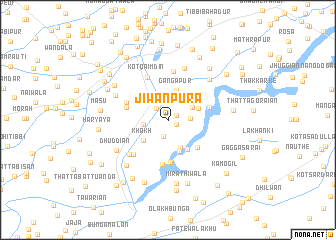 map of Jīwanpura