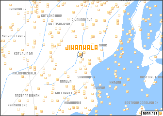 map of Jiwanwāla