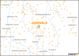 map of Jiwanwāla