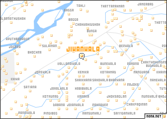 map of Jiwanwāla