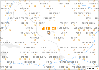 map of Jizbice