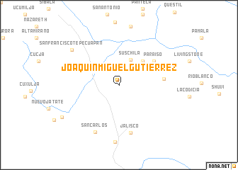 map of Joaquín Miguel Gutiérrez