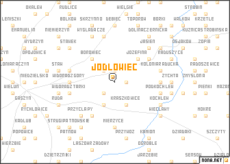 map of Jodłowiec