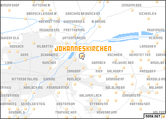 map of Johanneskirchen