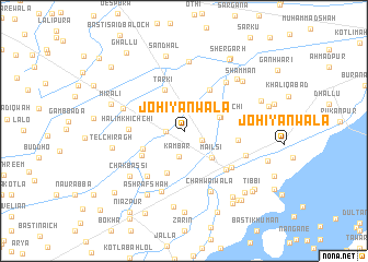 map of Johiyānwāla