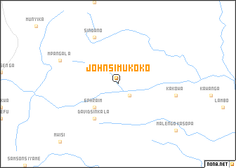 map of John Simukoko