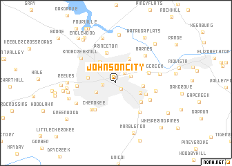 map of Johnson City