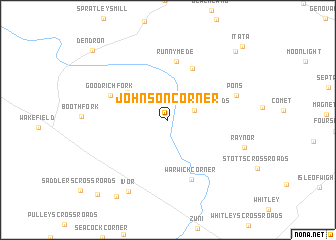 map of Johnson Corner