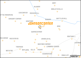 map of Johnson Corner