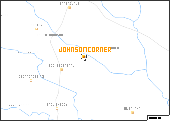 map of Johnson Corner