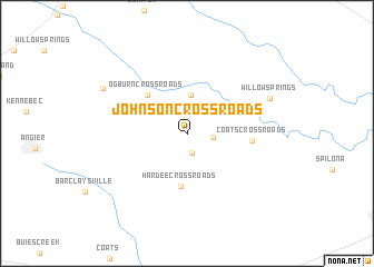 map of Johnson Crossroads