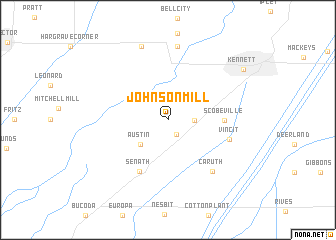 map of Johnson Mill