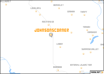 map of Johnsons Corner