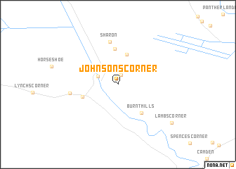 map of Johnsons Corner