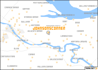 map of Johnsons Corner