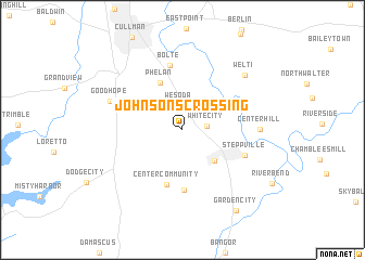 map of Johnsons Crossing