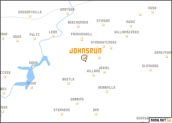 map of Johns Run