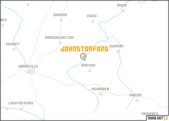 map of Johnston Ford