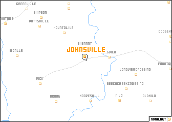 map of Johnsville