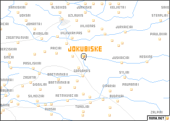 map of Jokūbiškė