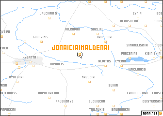 map of Jonaičiai Maldėnai