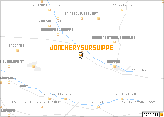 map of Jonchery-sur-Suippe