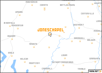 map of Jones Chapel