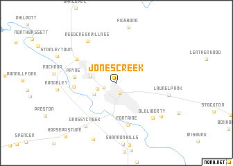 map of Jones Creek