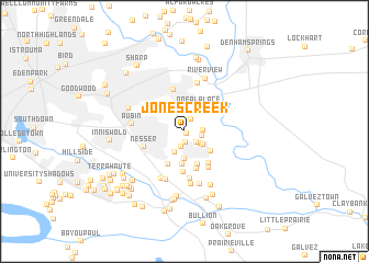 map of Jones Creek