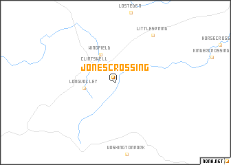 map of Jones Crossing