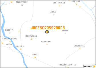 map of Jones Crossroads