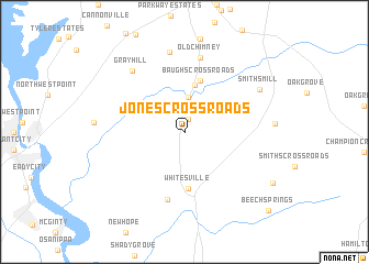 map of Jones Crossroads