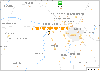 map of Jones Crossroads