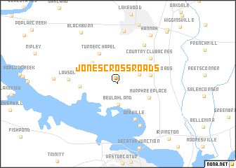 map of Jones Crossroads