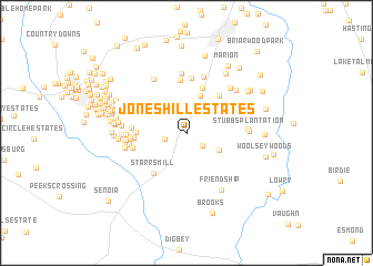 map of Jones Hill Estates