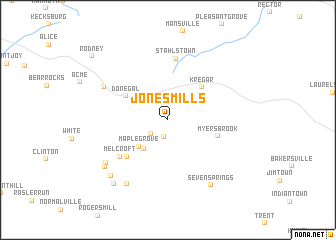 map of Jones Mills