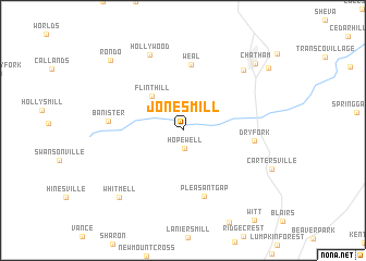 map of Jones Mill