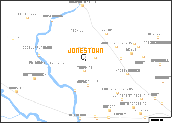 map of Jonestown