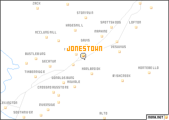 map of Jonestown