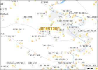 map of Jonestown