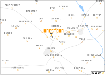 map of Jonestown