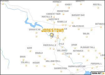 map of Jonestown