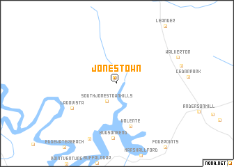 map of Jonestown